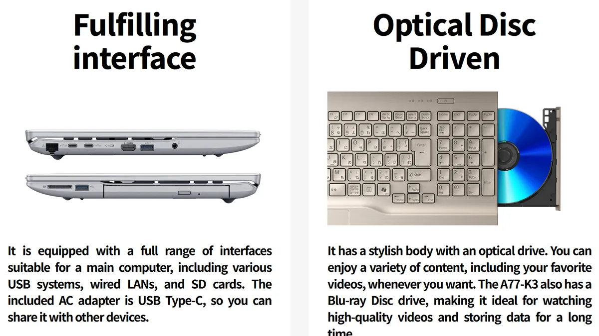 Fujitsu Rilis Laptop dengan Drive Optik Blu-Ray: Pasar Jepang Memang Beda! 2 Fujitsu FMV Note A77-K3