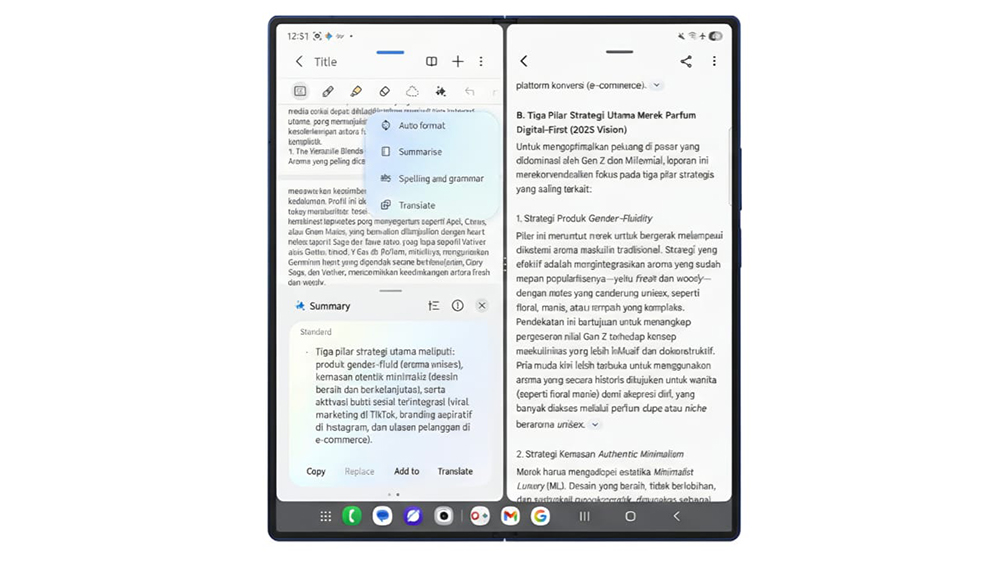 Dari Riset ke Eksekusi Bisnis, Semua Lebih Mudah Pakai Galaxy Z Fold7 3 Note assist