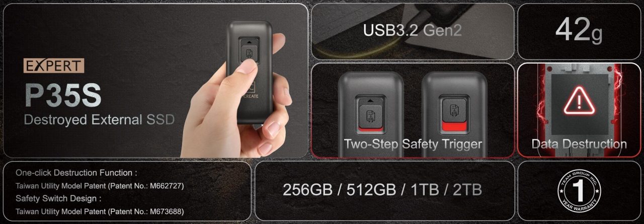 SSD Eksternal Self-Destruct