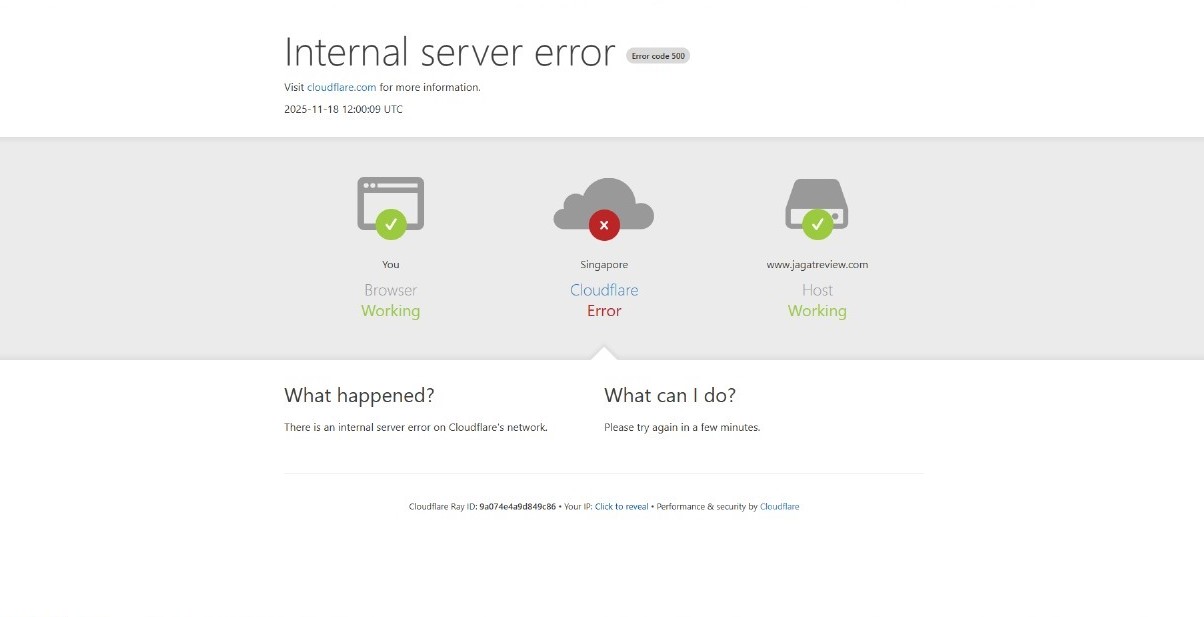 Cloudflare Alami Bug, Banyak Website Tumbang! 12 cloudflare down