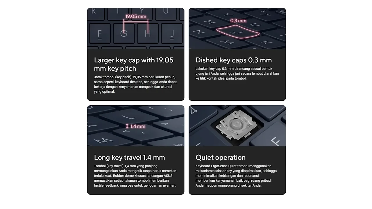 Review ASUS Zenbook 14 OLED (UM3406GA): Laptop Tipis-Ringan Kelas Atas dengan AMD Ryzen AI 400 11 ASUS Zenbook 14 OLED UM3406GA 18