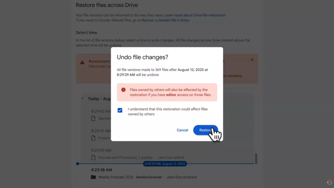 Google Drive Anti Ransomware