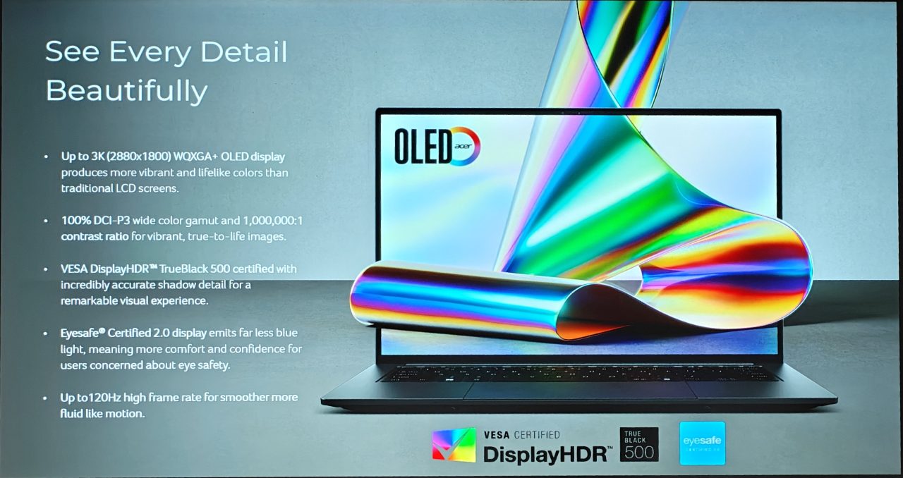 Acer Sswift Series screen