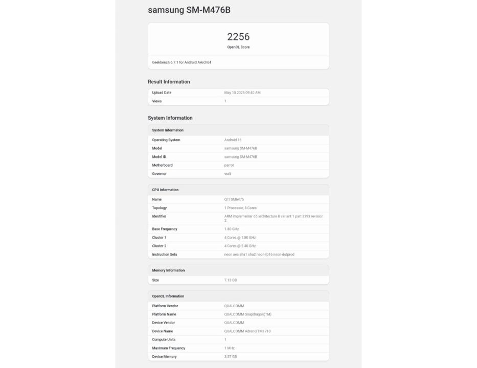 Samsung Galaxy M47 Muncul di Geekbench, Pakai Snapdragon 6 Gen 3 dan Android 16 5 d39285ab9491b2879b3bc167e887bb36