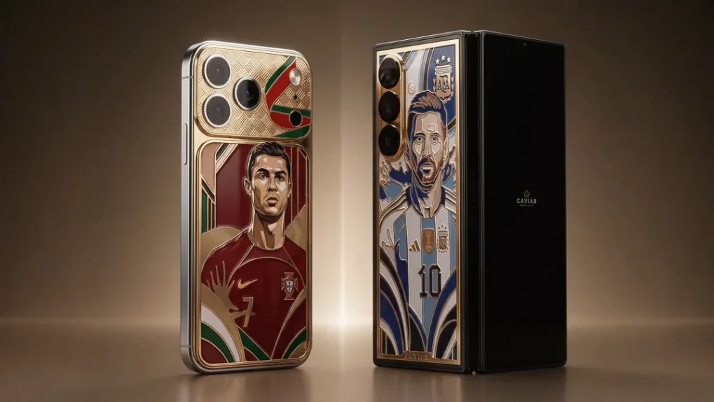 Caviar Rilis Hape Mewah Edisi Messi dan Ronaldo 8 Hape Caviar mewah dalam versi Lionel Messi dan Cristiano Ronaldo