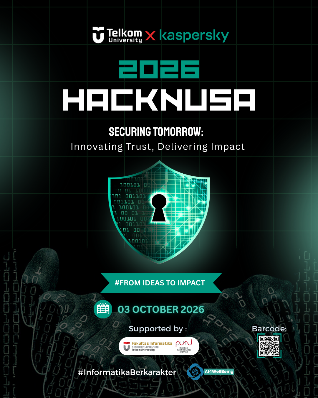 Direct Release: Pendaftaran HackNusa Dibuka: Universitas Telkom dan Kaspersky Luncurkan Hackathon Keamanan Siber Nasional untuk Mengubah Ide Menjadi Dampak 6 MainPoster HackNusa