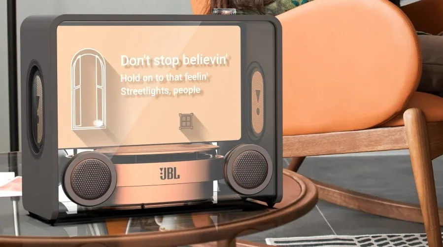 JBL Vienna Dirilis, Speaker yang Bisa Tampilkan Lirik Lagu 17 JBL Vienna bisa menampilkan lirik lagu yang diputar