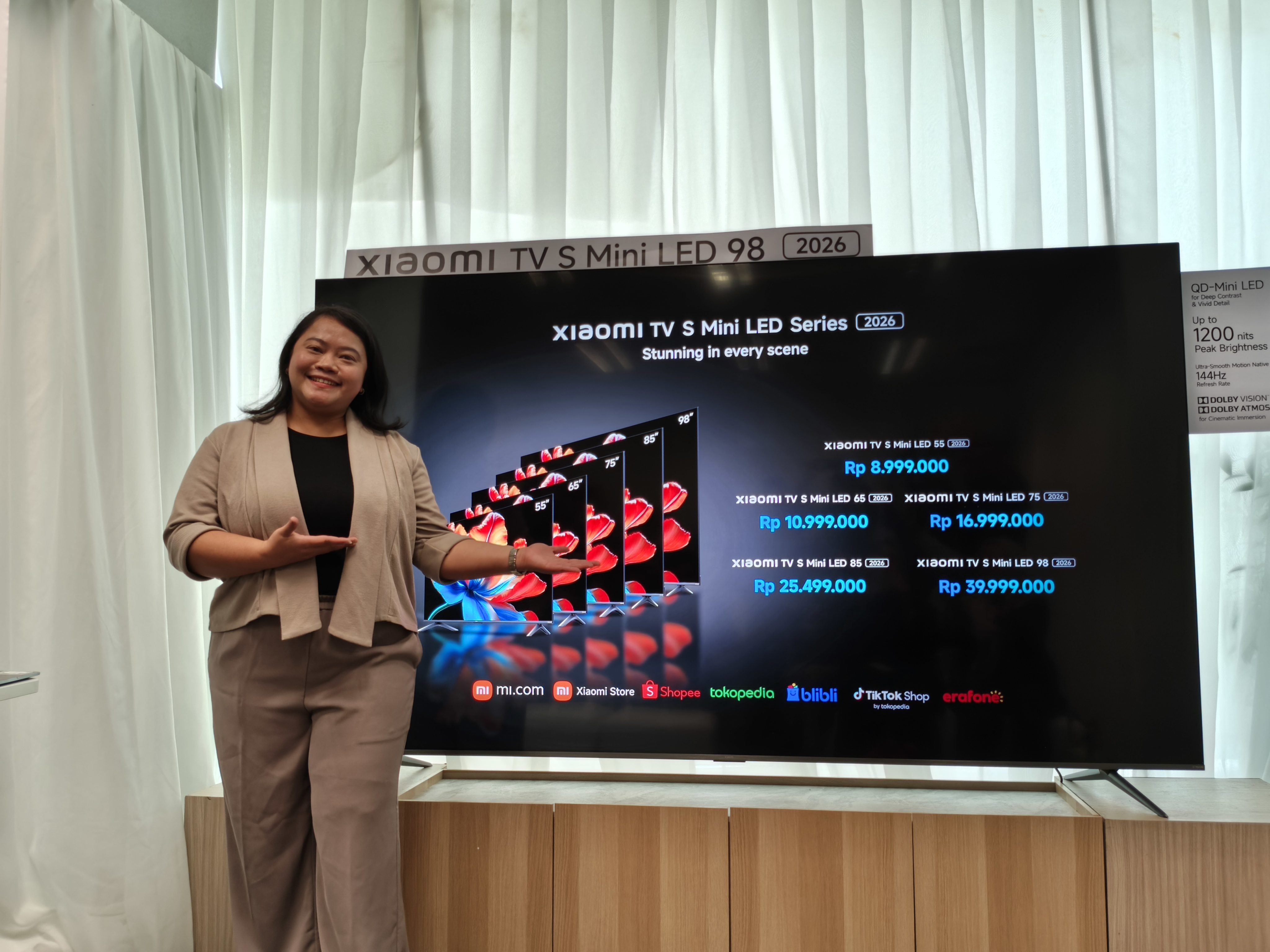 Xiaomi TV S Mini LED 98 2026 Dipamerkan, TV 98 Inci dengan Refresh Rate hingga 288 Hz 11 Harga Xiaomi TV S Mini LED 98 2026