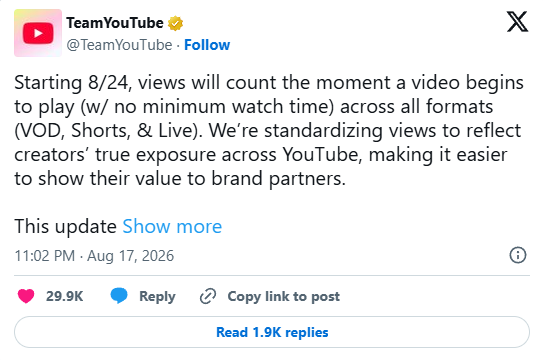 YouTube Akan Ubah Cara Hitung Jumlah Views Video 2 youtube new views algorithm