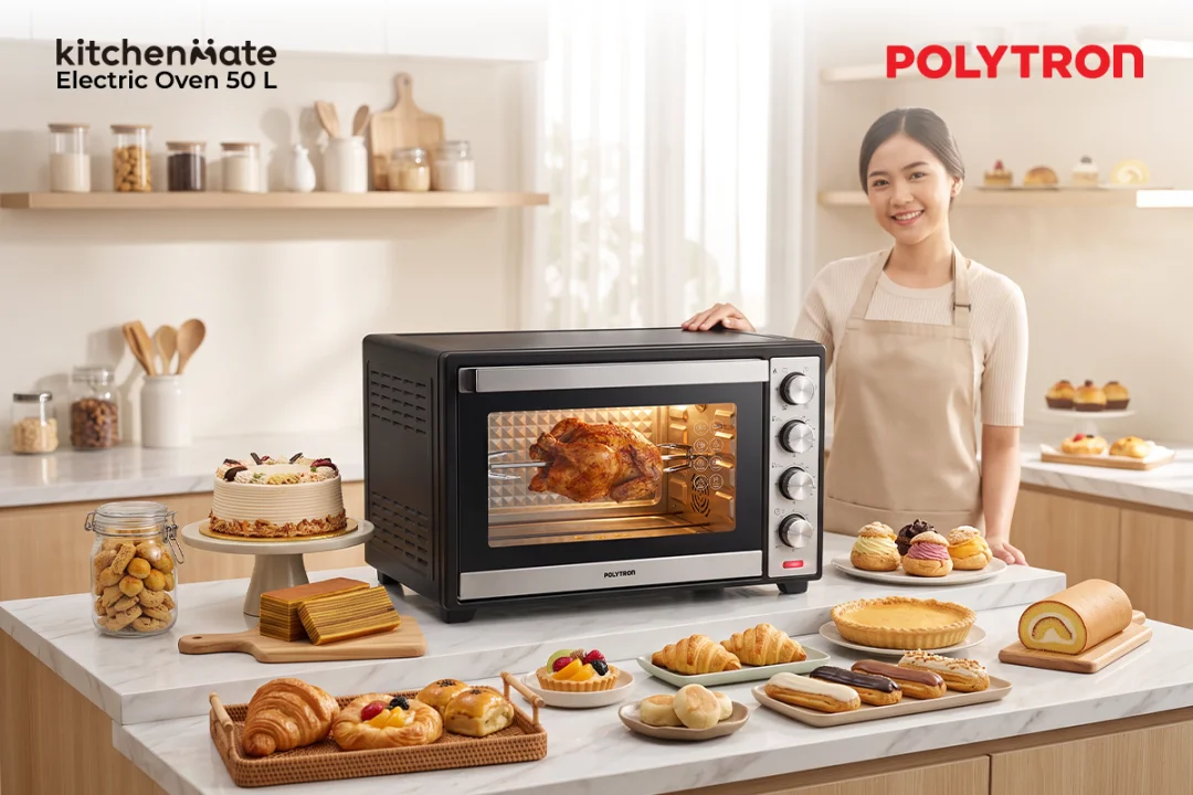 Polytron KitchenMate PEO 50B1X Resmi Meluncur, Oven 50 Liter dengan Daya Start 675W untuk UMKM 1 Polytron Oven 50L