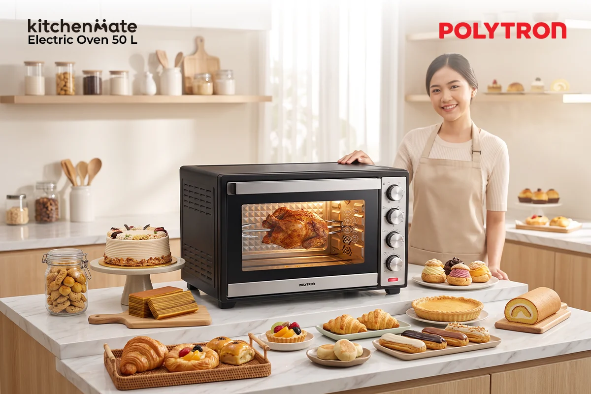 Polytron KitchenMate PEO 50B1X Resmi Meluncur, Oven 50 Liter dengan Daya Start 675W untuk UMKM 9 Polytron Oven 50L