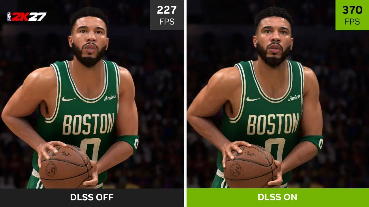 NVIDIA DLSS 5 Resmi Hadir, Apa Saja Peningkatanya? 5 nba 2k27 nvidia dlss performance comparison