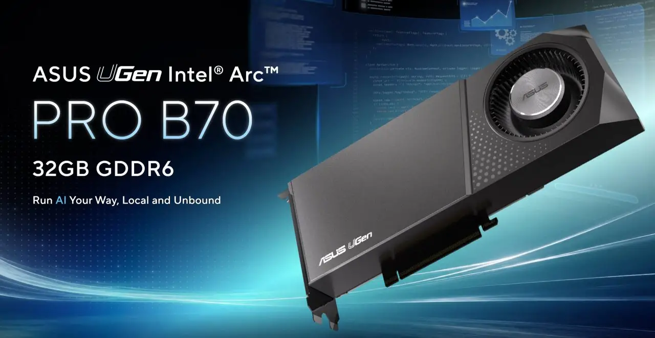 ASUS Debut VGA Intel Arc Pro, Bawa VRAM 32 GB untuk Kebutuhan AI 1 ASUS Ugen Intel Arc Pro B70