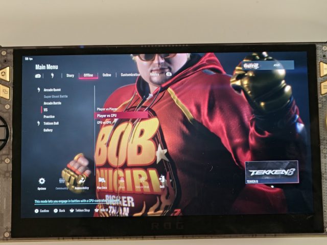 ROG Xbox Ally X20 screen