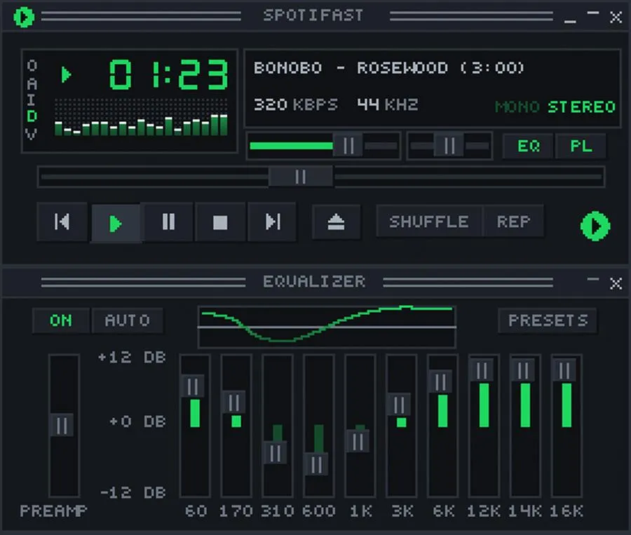 spotifast winamp mini player